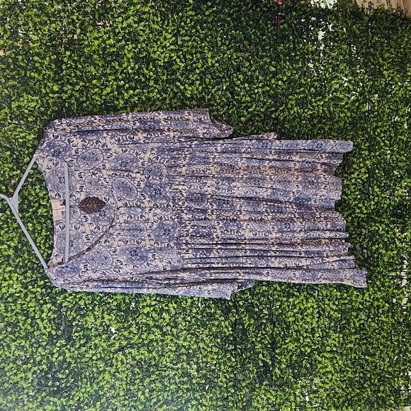 Altar'd State Blue and White Midi Dress Medium - Picture 1 of 11